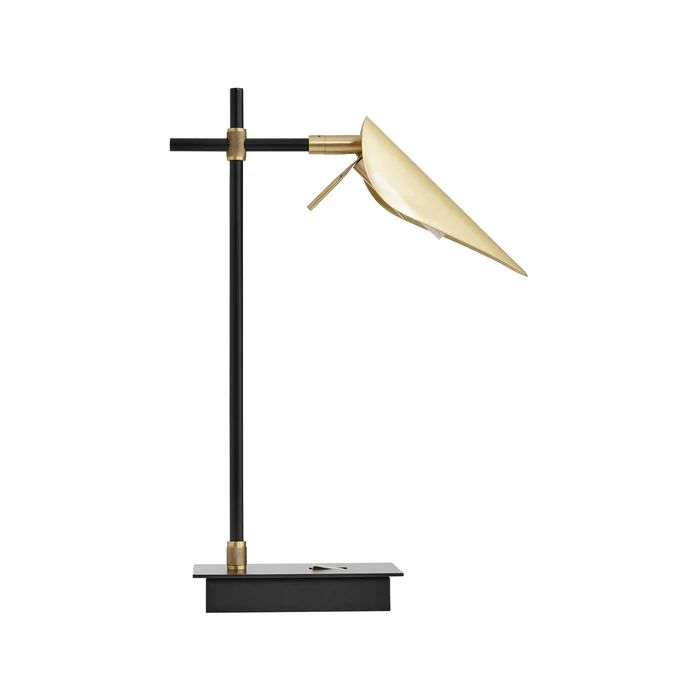 Northern Light - Axl Table Lamp - Brushed Brass Black Finish