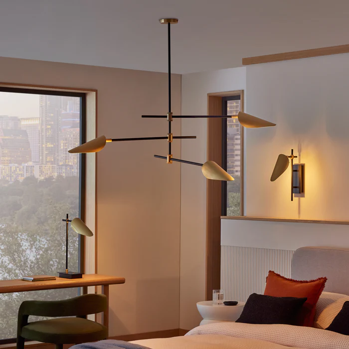 Northern Light - Axl Table Lamp - Brushed Brass Black Finish