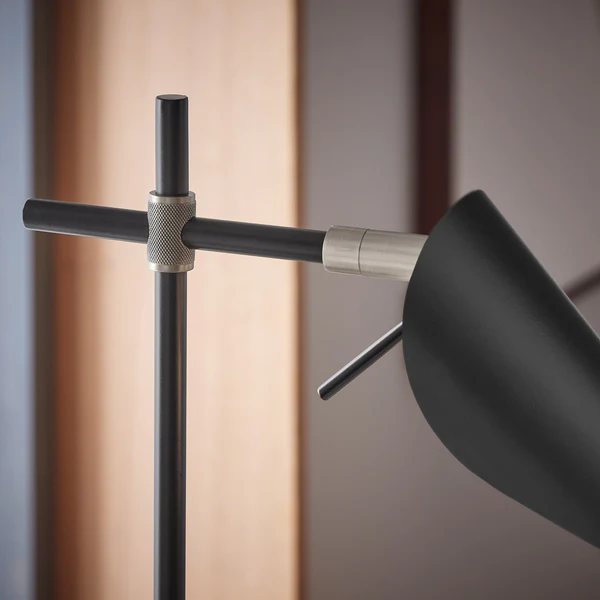Northern Light - Axl Table Lamp - Brushed Stainless Steel Black Finish