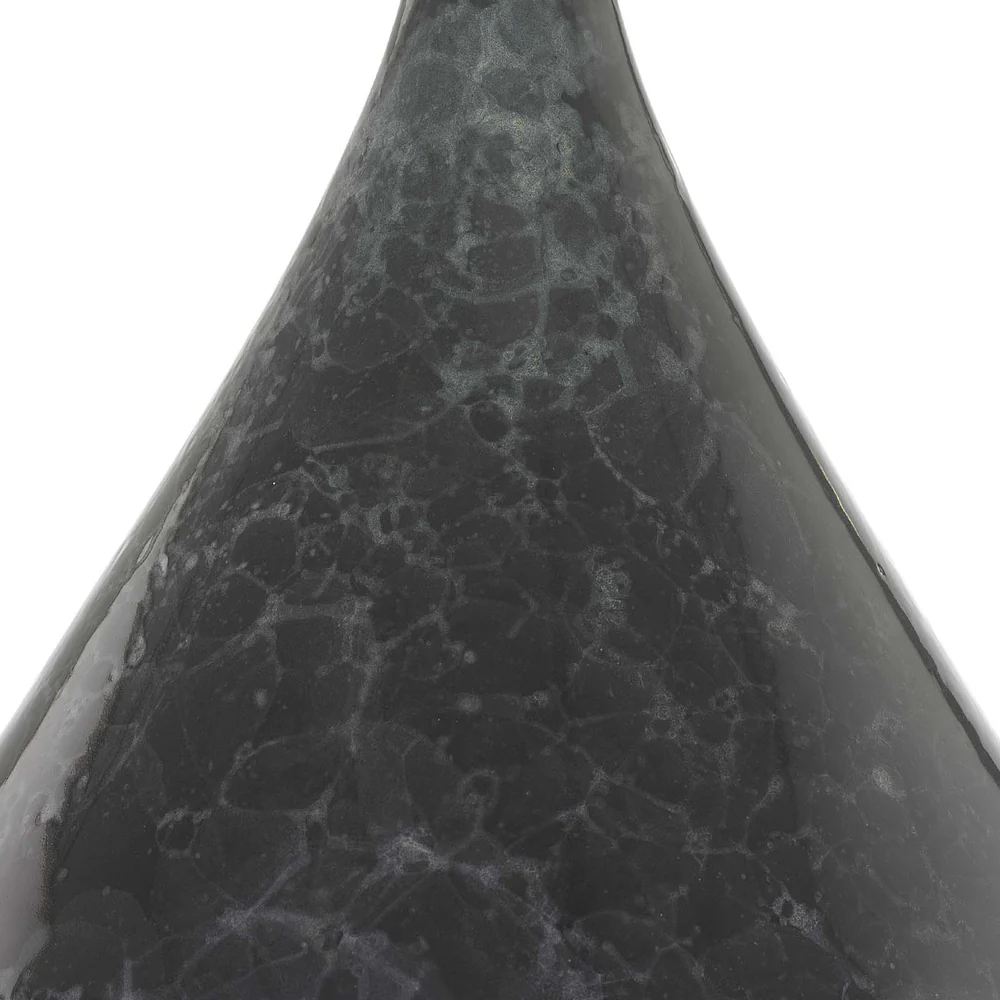 Northern Light - Teba Table Lamp - Onyx Reactive Glaze Rich Bronze Finish - 16" Soho Drum Zinc Shade