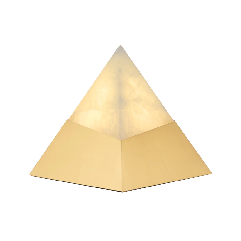 Northern Light - Cleo Rechargeable Table Lamp - Brushed Brass Finish - White Alabaster Shade