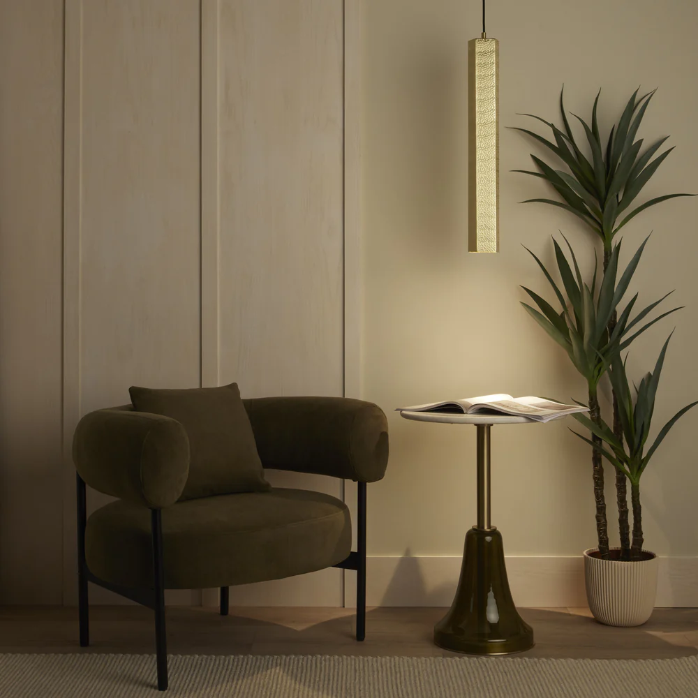 Northern Light - Cairo Pendant Ceiling Lights - Brushed Brass Matt Black Finish
