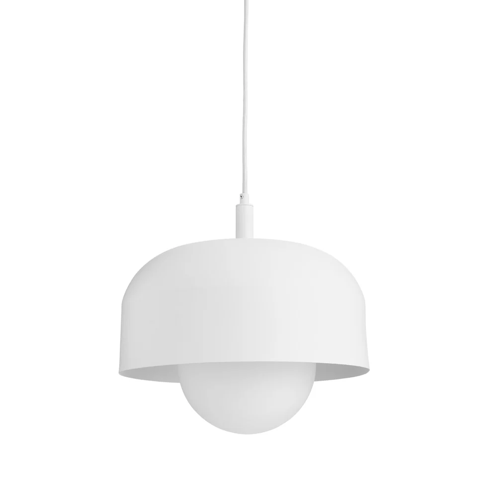 Northern Light - Bourbon Opal Pendant Ceiling Lights - White Finish - Matt Opal Glass Globe Ø200 mm Shade