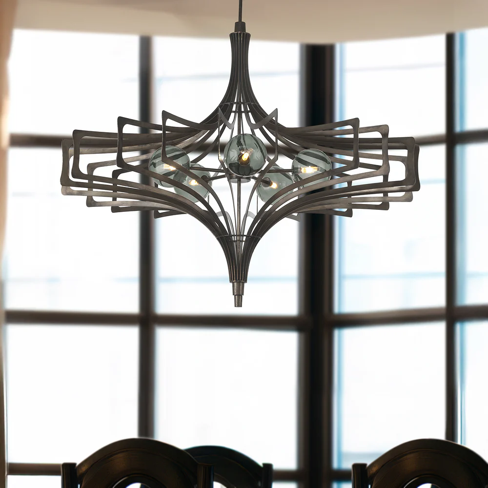 Northern Light - Aurelia Chandelier Ceiling Lights - Carbonne Finish