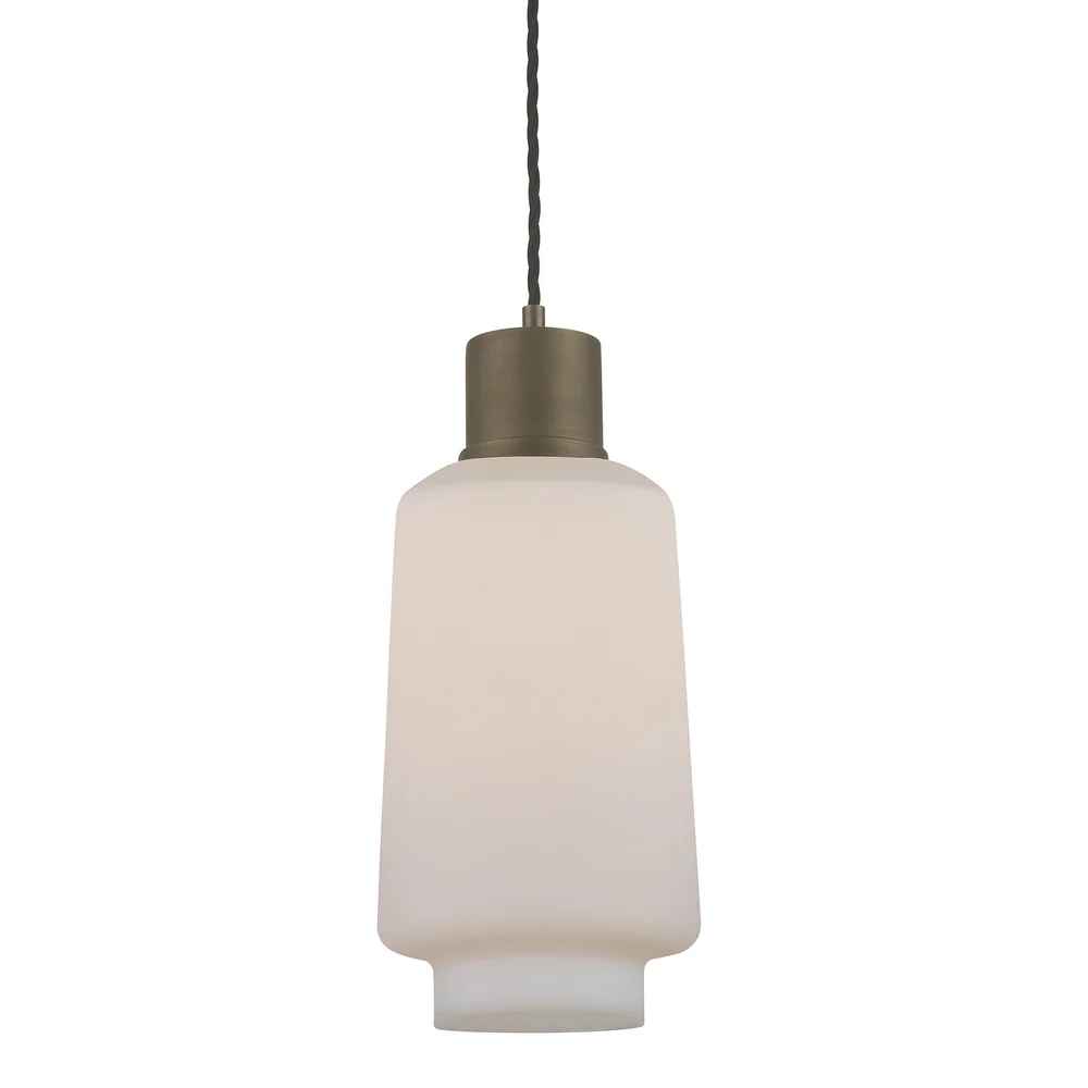 Northern Light - Levitt Pendant Ceiling Lights - Opal Matt Brass Medium Finish - Opal Matt Shade
