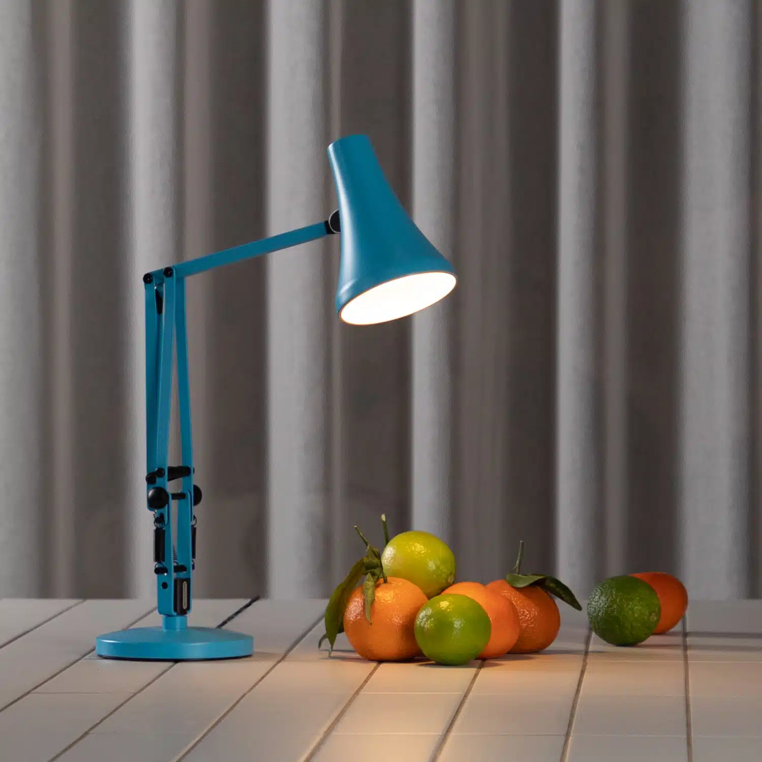 Anglepoise Light - 90 Mini Mini Desk Lamp Turquoise Blue - Turquoise Blue Finish - Arms and Aluminium Shade