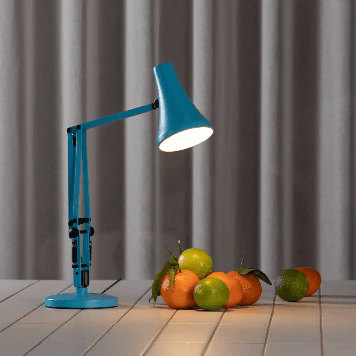 Anglepoise Light - 90 Mini Mini Desk Lamp Turquoise Blue - Turquoise Blue Finish - Arms and Aluminium Shade