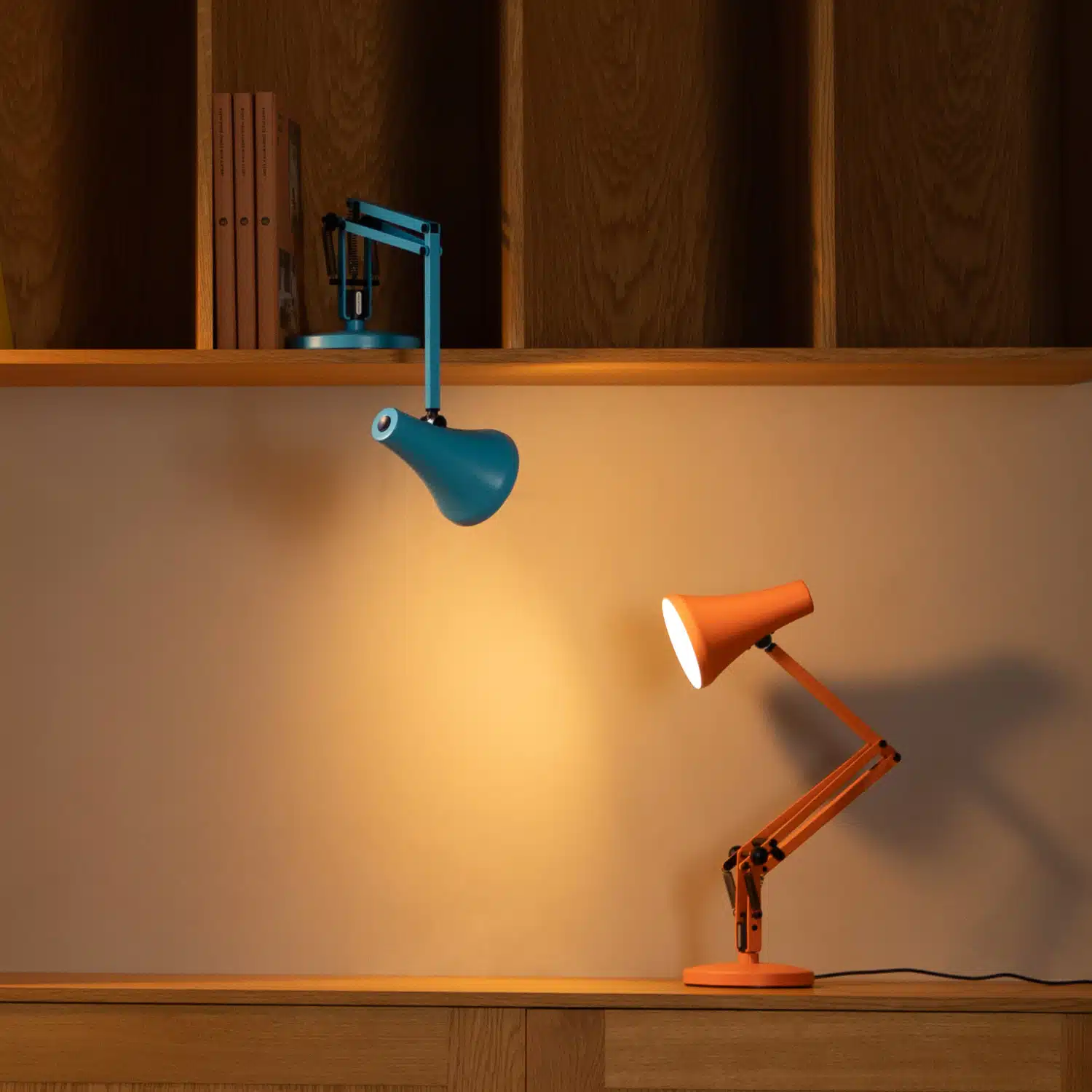 Anglepoise Light - 90 Mini Mini Desk Lamp Turquoise Blue - Turquoise Blue Finish - Arms and Aluminium Shade