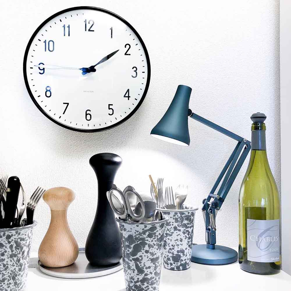 Anglepoise Light - 90 Mini Mini Desk Lamp Steel Blue - Steel Blue Finish - Arms and Aluminium Shade