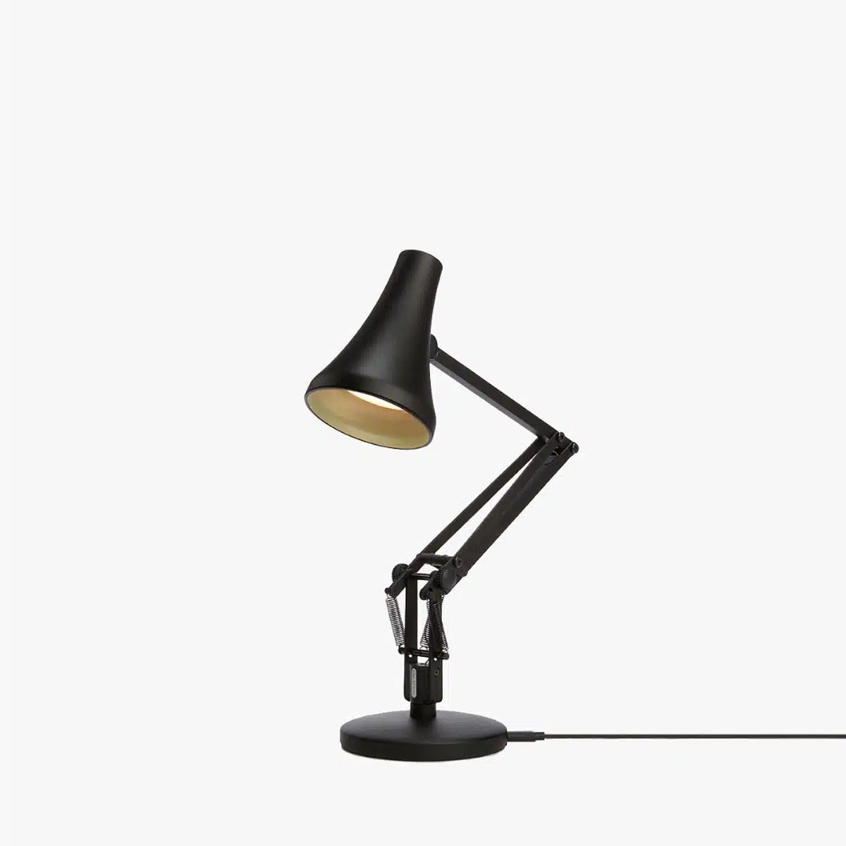 Anglepoise Light - 90 Mini Mini Desk Lamp Carbon Black - Carbon Black Finish - Arms and Aluminium Shade