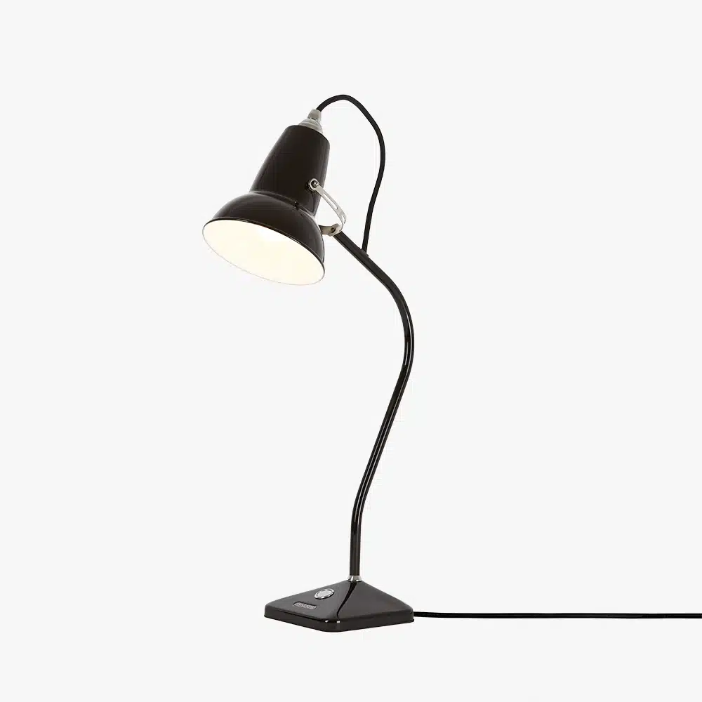 Anglepoise Light - Original 1227 Mini Table Lamp Jet Black - Jet Black Finish - Steel Shade