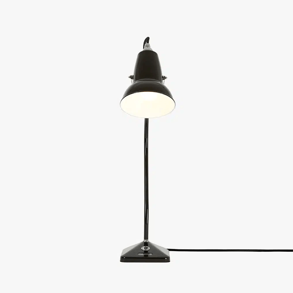Anglepoise Light - Original 1227 Mini Table Lamp Jet Black - Jet Black Finish - Steel Shade