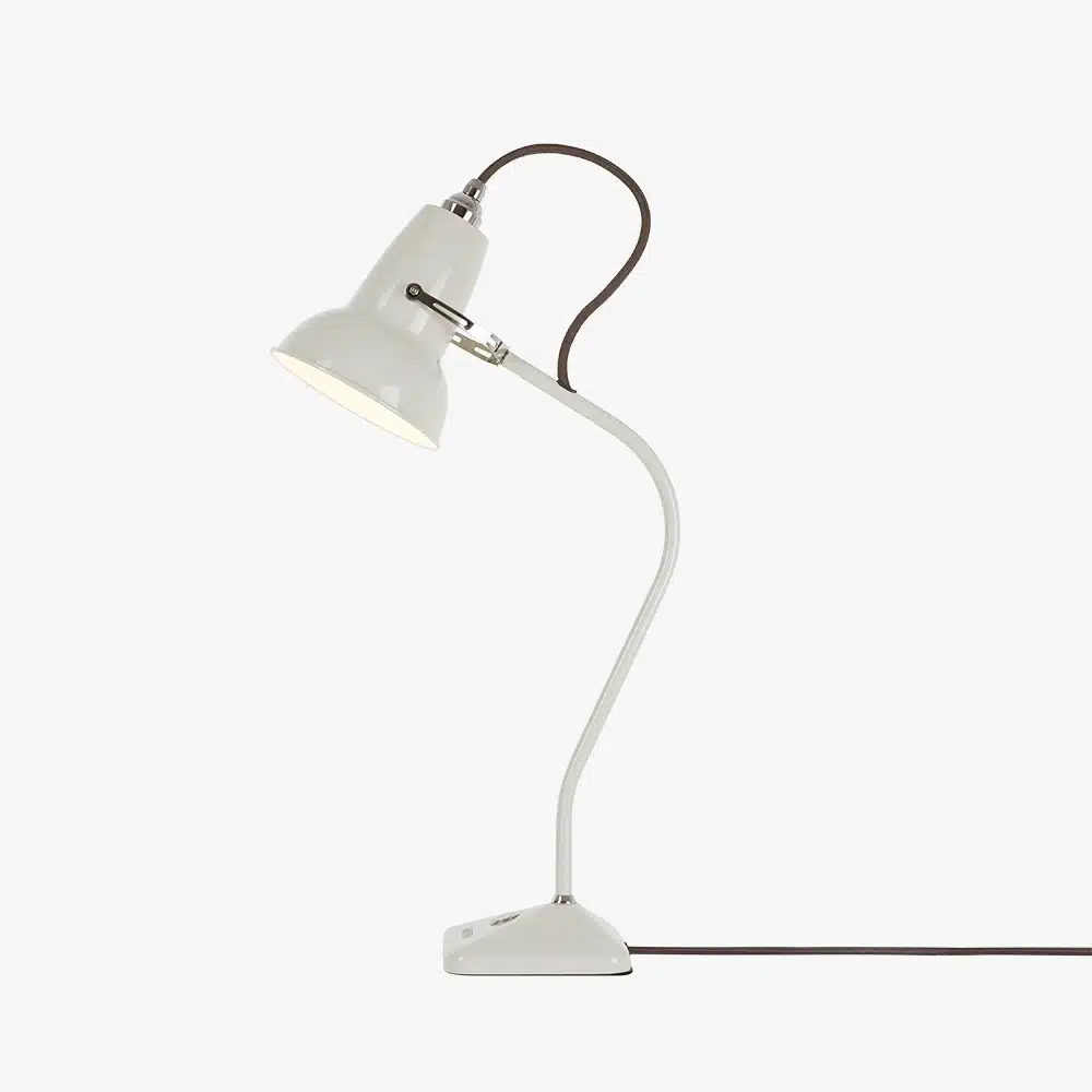 Anglepoise Light - Original 1227 Mini Table Lamp Linen White - Linen White Finish - Steel Shade