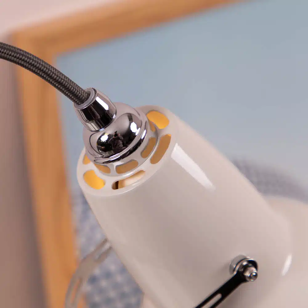 Anglepoise Light - Original 1227 Mini Table Lamp Linen White - Linen White Finish - Steel Shade