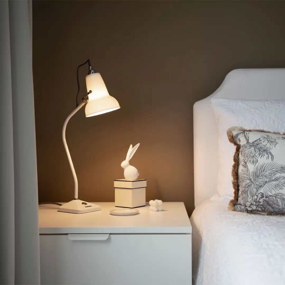 Anglepoise Light - Original 1227 Mini Ceramic Table Lamp Pure White - Pure White Finish - Bone China Shade