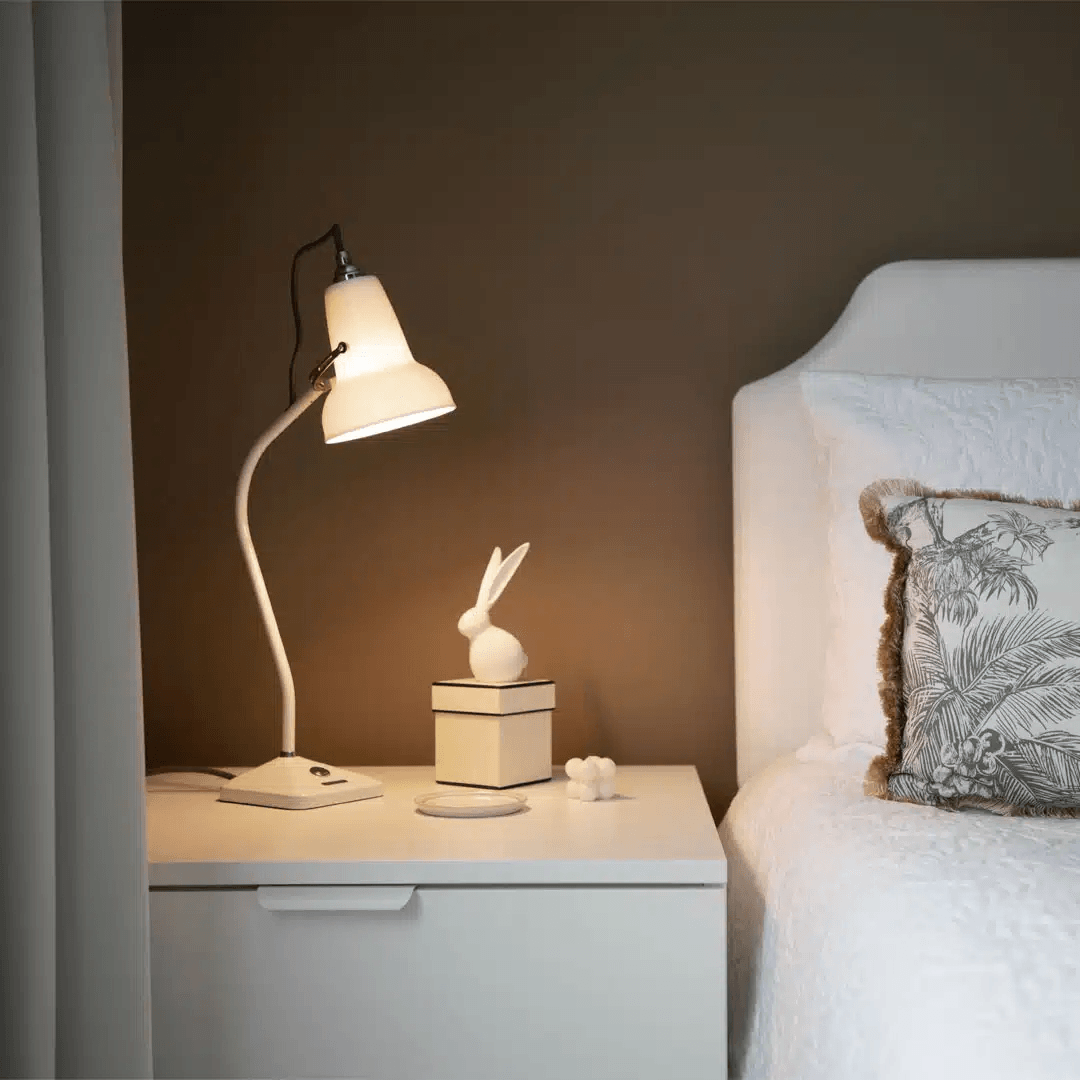 Anglepoise Light - Original 1227 Mini Ceramic Table Lamp Pure White - Pure White Finish - Bone China Shade