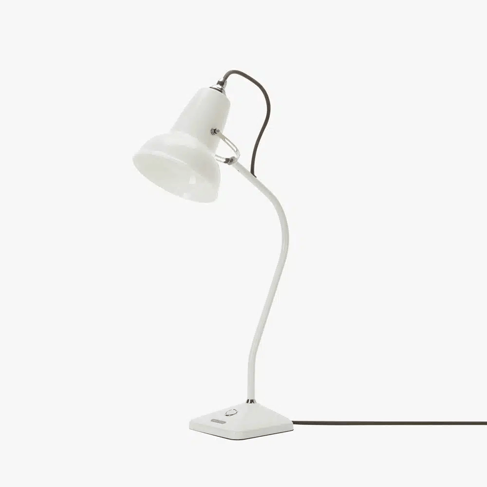 Anglepoise Light - Original 1227 Mini Ceramic Table Lamp Pure White - Pure White Finish - Bone China Shade