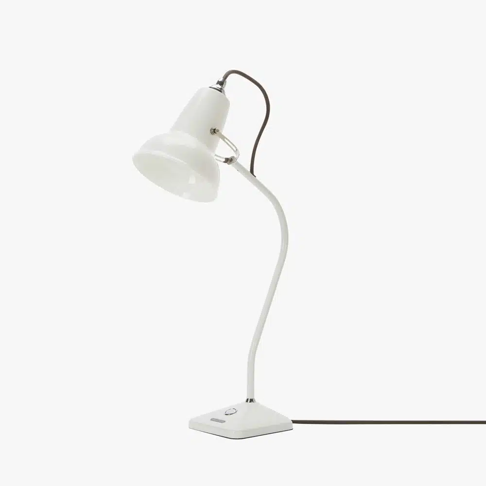 Anglepoise Light - Original 1227 Mini Ceramic Table Lamp Pure White - Pure White Finish - Bone China Shade