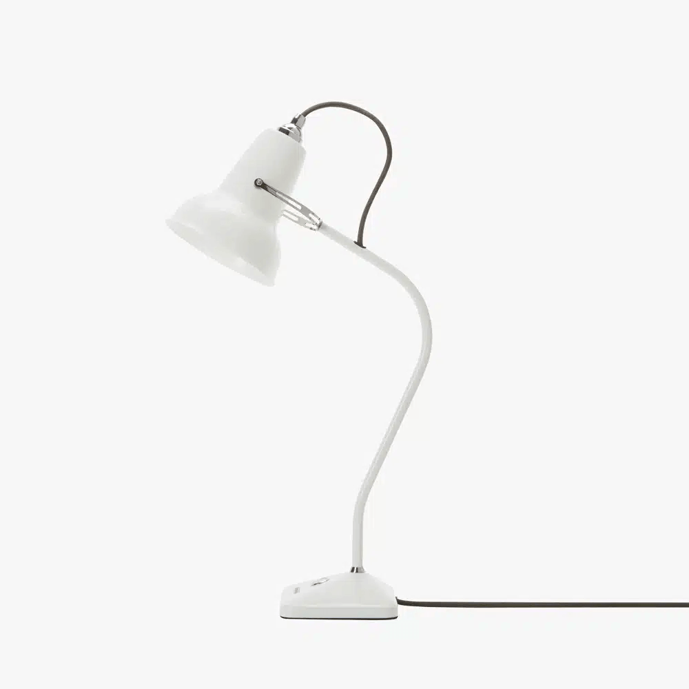Anglepoise Light - Original 1227 Mini Ceramic Table Lamp Pure White - Pure White Finish - Bone China Shade