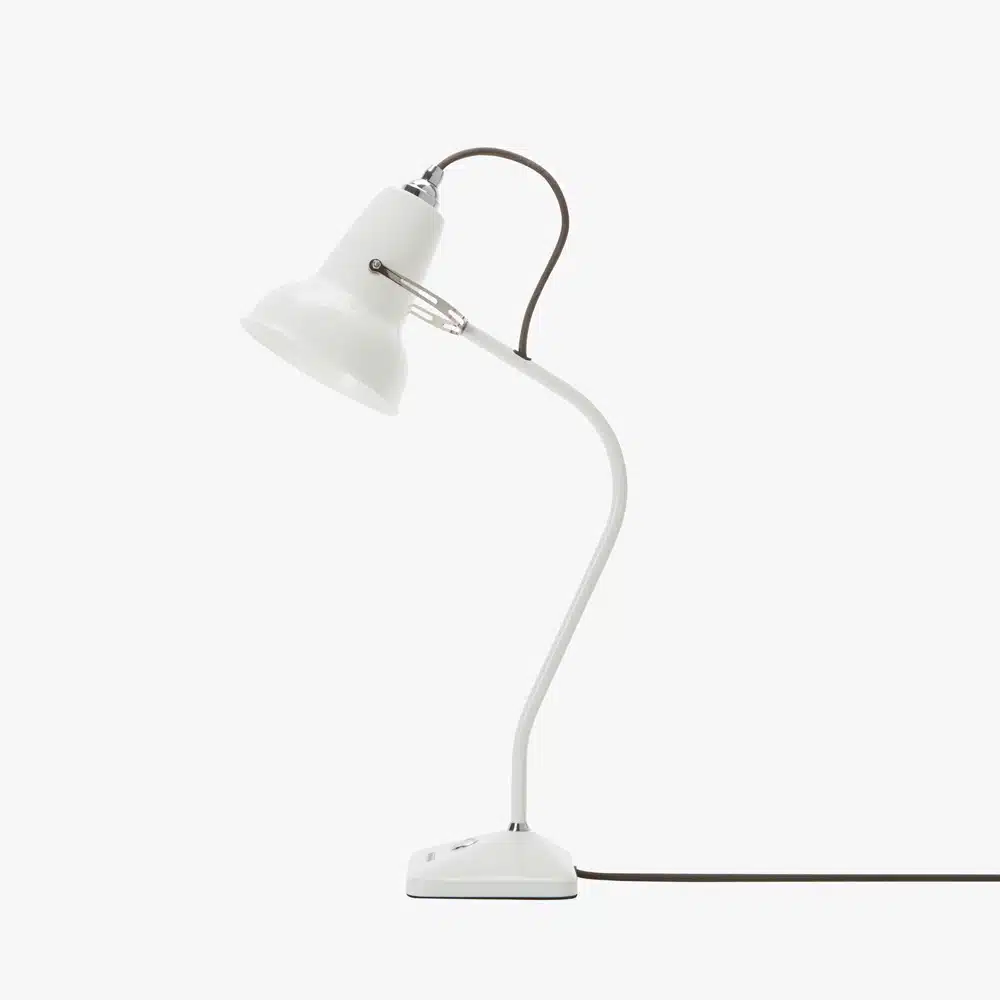 Anglepoise Light - Original 1227 Mini Ceramic Table Lamp Pure White - Pure White Finish - Bone China Shade