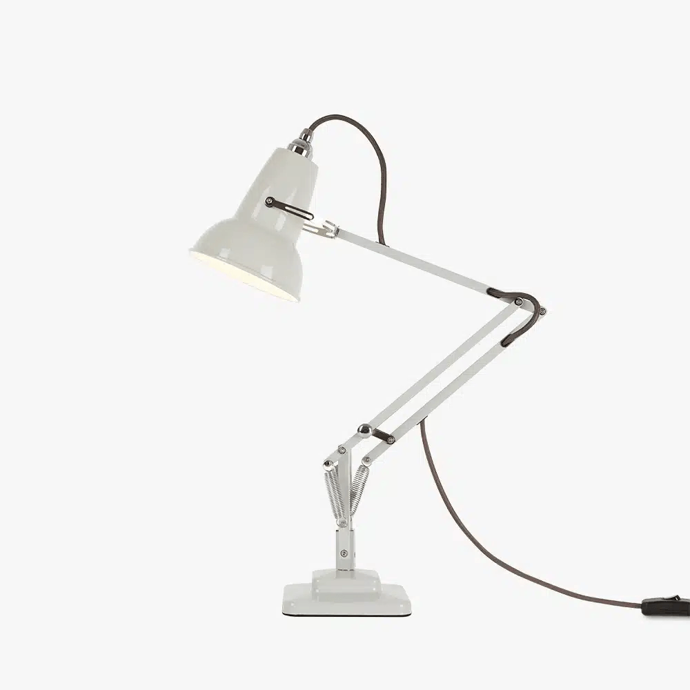 Anglepoise Light - Original 1227 Mini Desk Lamp Linen White - Linen White Finish - Aluminium Arms and Steel Shade