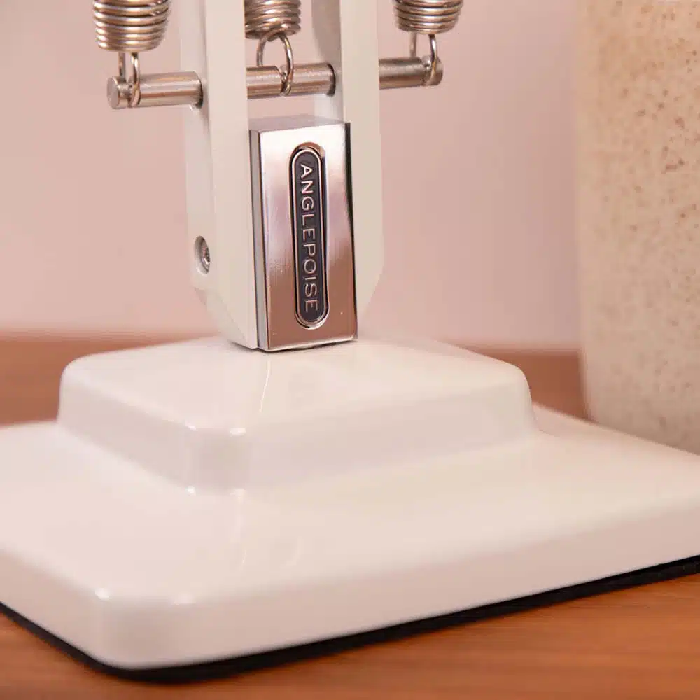 Anglepoise Light - Original 1227 Mini Desk Lamp Linen White - Linen White Finish - Aluminium Arms and Steel Shade