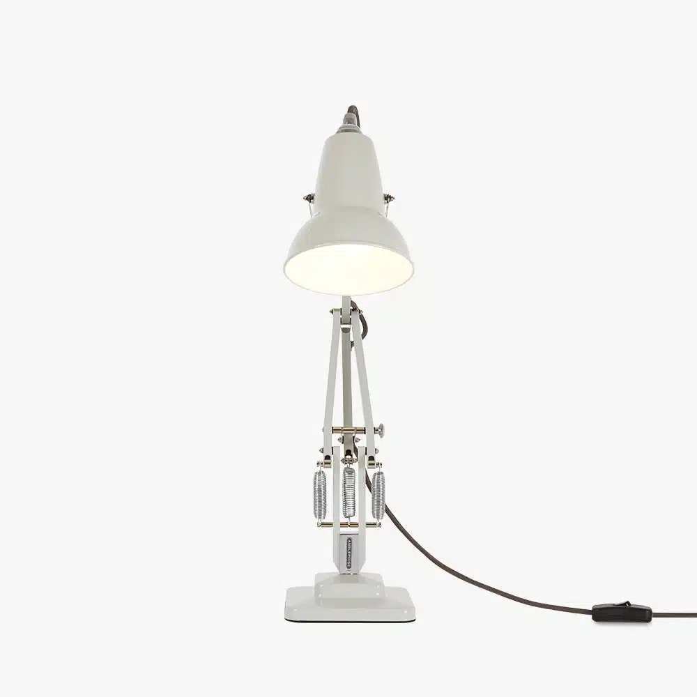 Anglepoise Light - Original 1227 Mini Desk Lamp Linen White - Linen White Finish - Aluminium Arms and Steel Shade