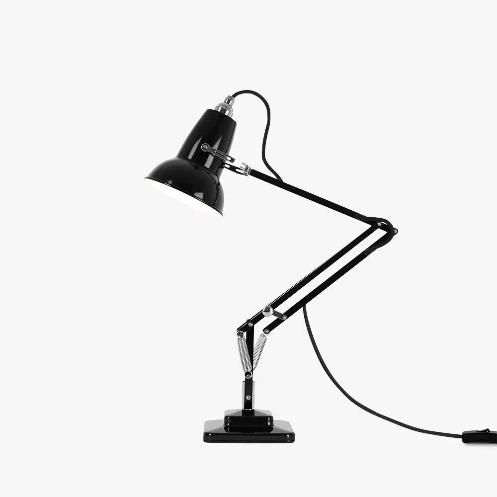 Anglepoise Light - Original 1227 Mini Desk Lamp Jet Black - Jet Black Finish - Aluminium Arms and Steel Shade
