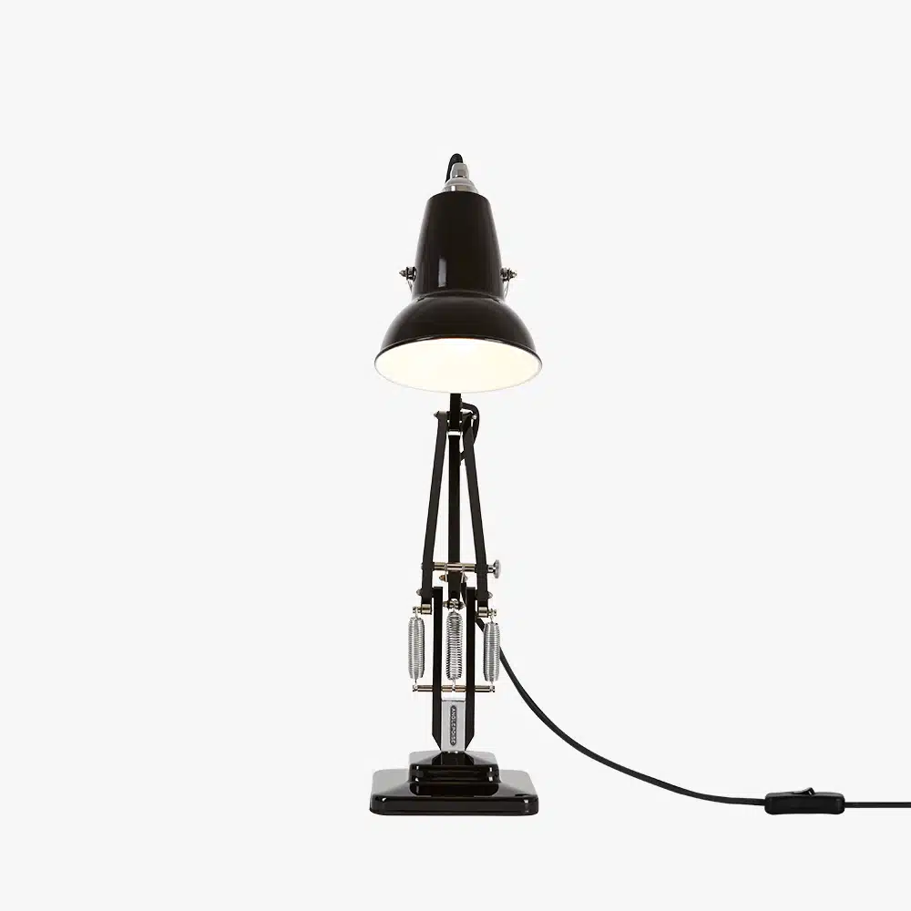 Anglepoise Light - Original 1227 Mini Desk Lamp Jet Black - Jet Black Finish - Aluminium Arms and Steel Shade