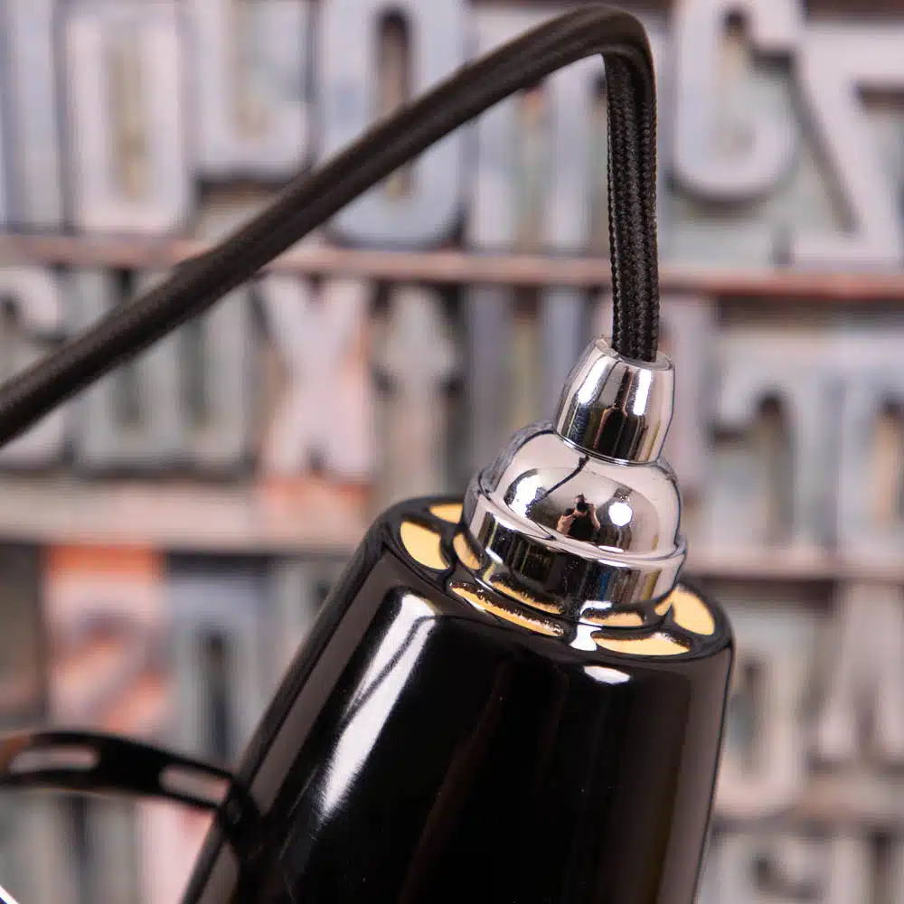 Anglepoise Light - Original 1227 Mini Desk Lamp Jet Black - Jet Black Finish - Aluminium Arms and Steel Shade