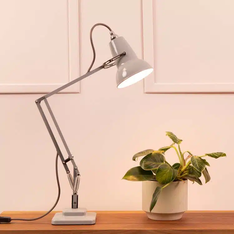 Anglepoise Light - Original 1227 Mini Desk Lamp Dove Grey - Dove Grey Finish - Aluminium Arms and Steel Shade