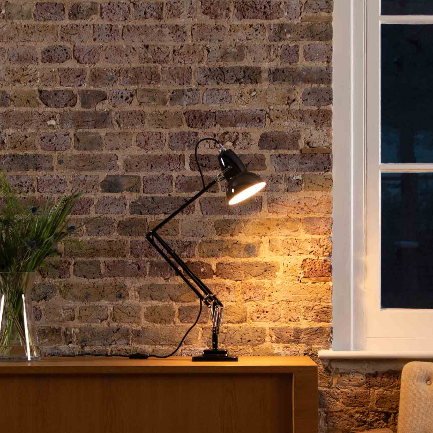 Anglepoise Light - Original 1227 Desk Lamp Jet Black - Jet Black Finish - Aluminium Arms and Steel Shade