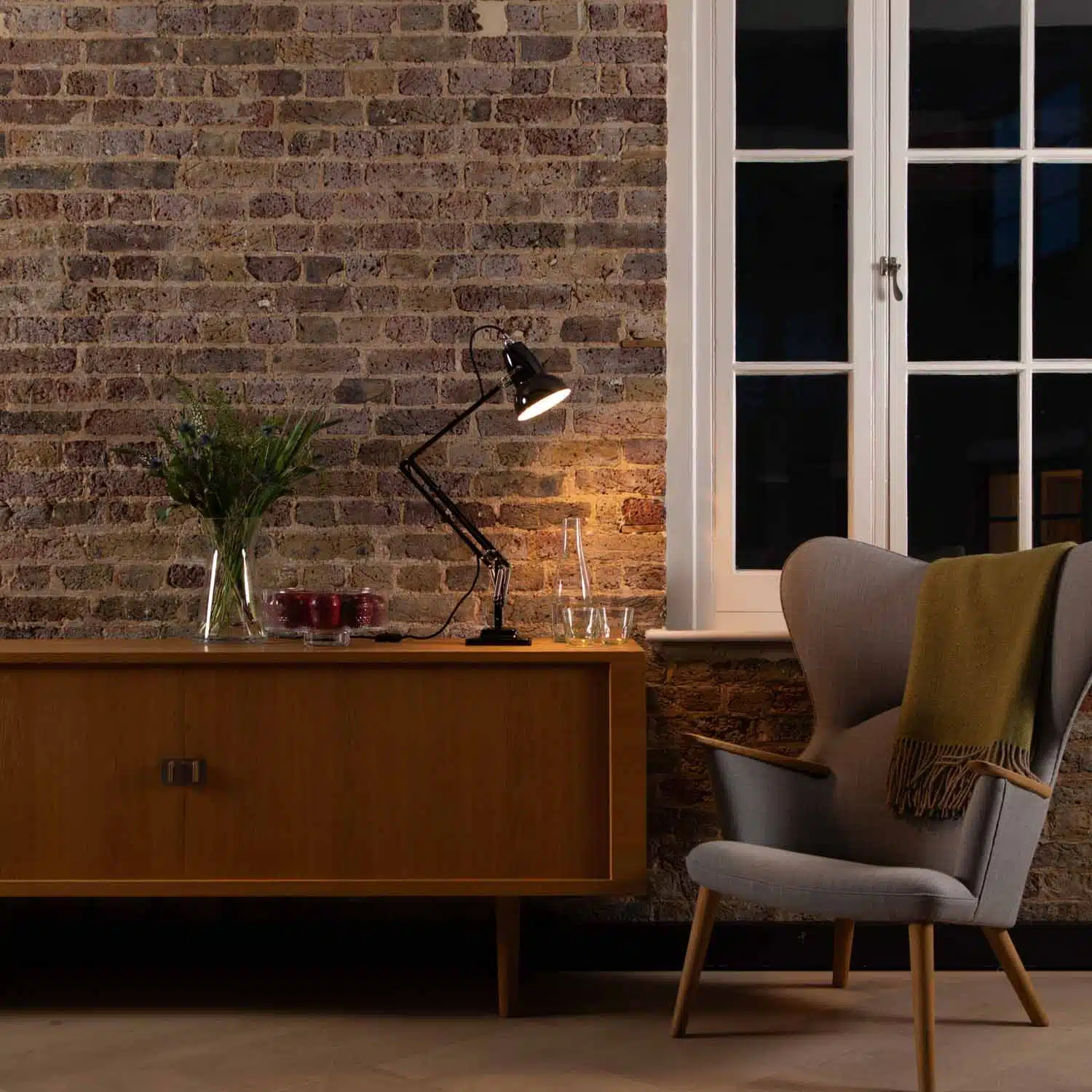 Anglepoise Light - Original 1227 Desk Lamp Jet Black - Jet Black Finish - Aluminium Arms and Steel Shade