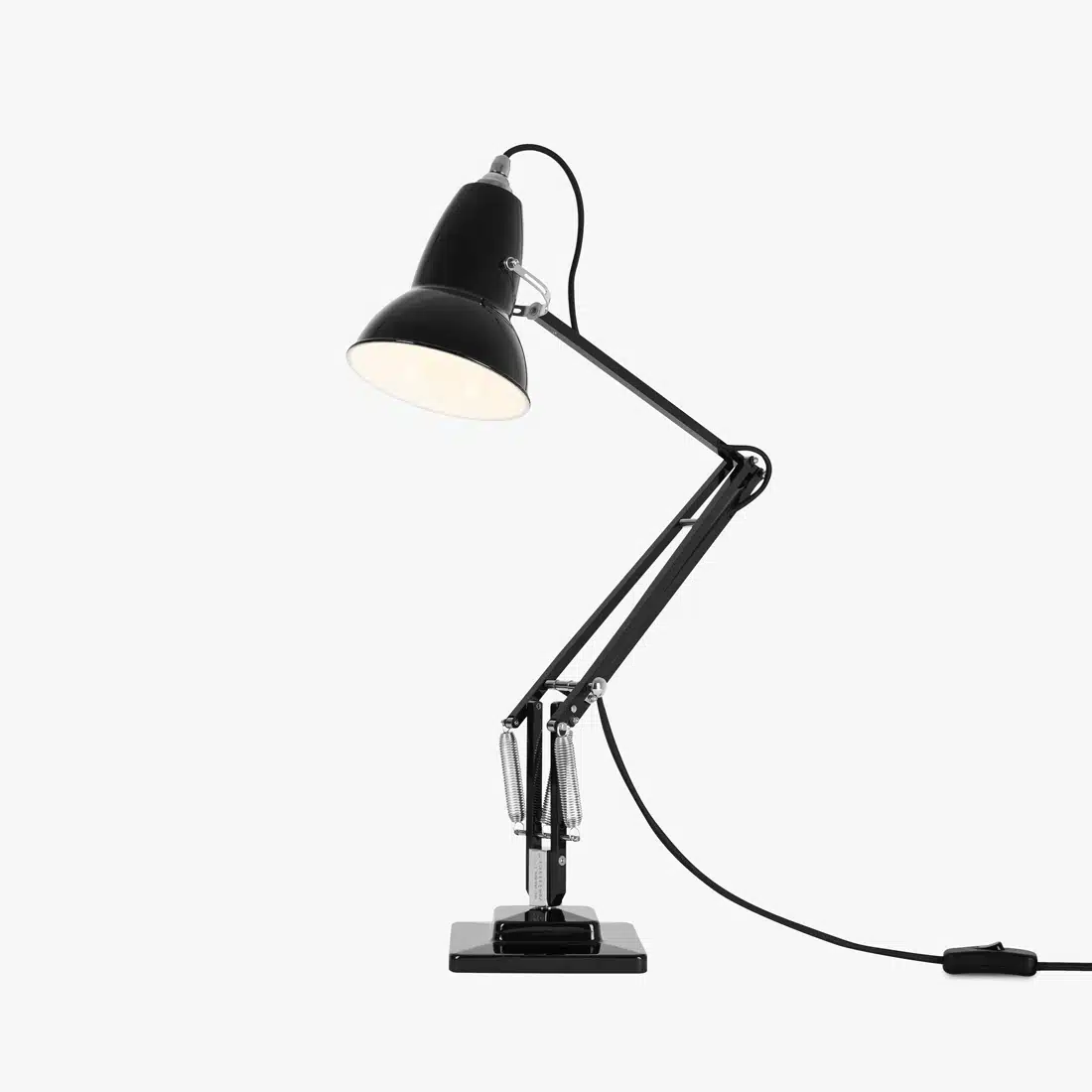Anglepoise Light - Original 1227 Desk Lamp Jet Black - Jet Black Finish - Aluminium Arms and Steel Shade