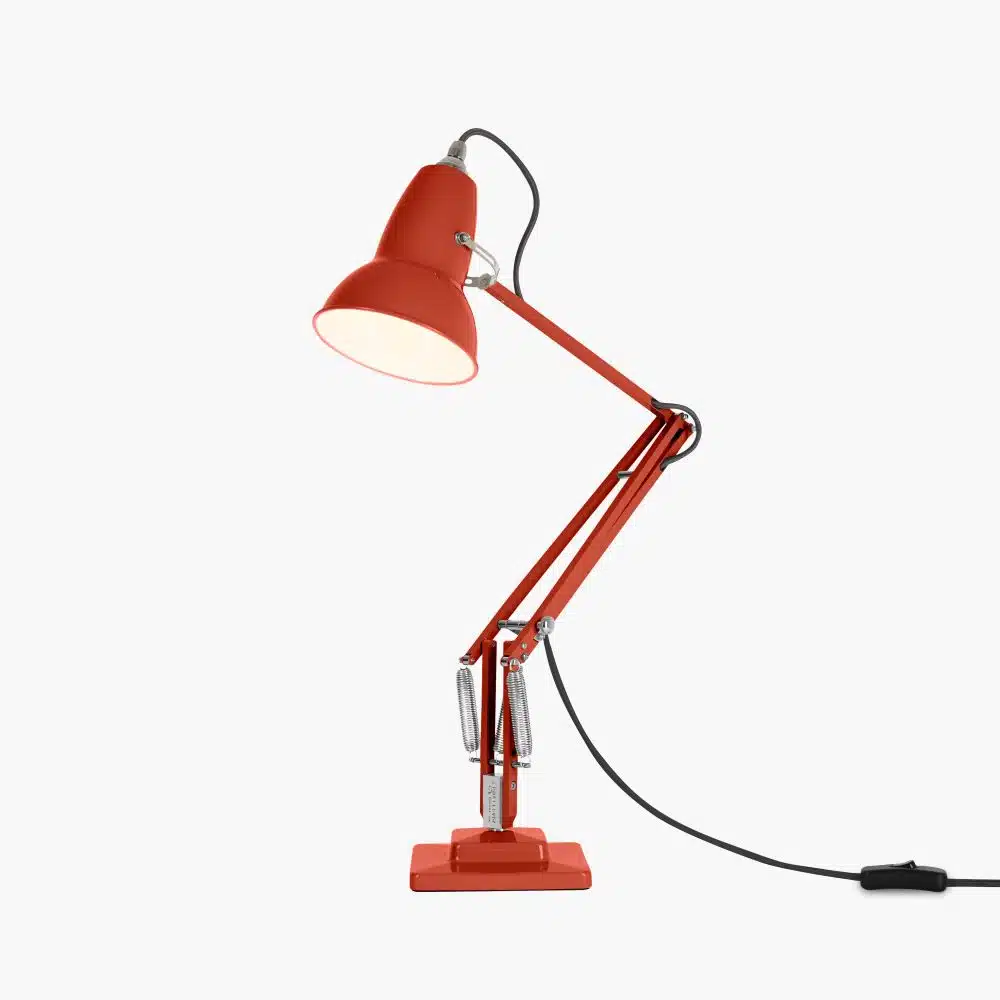 Anglepoise Light - Original 1227 Desk Lamp Coral Red - Coral Red Finish - Arms and aluminium shade