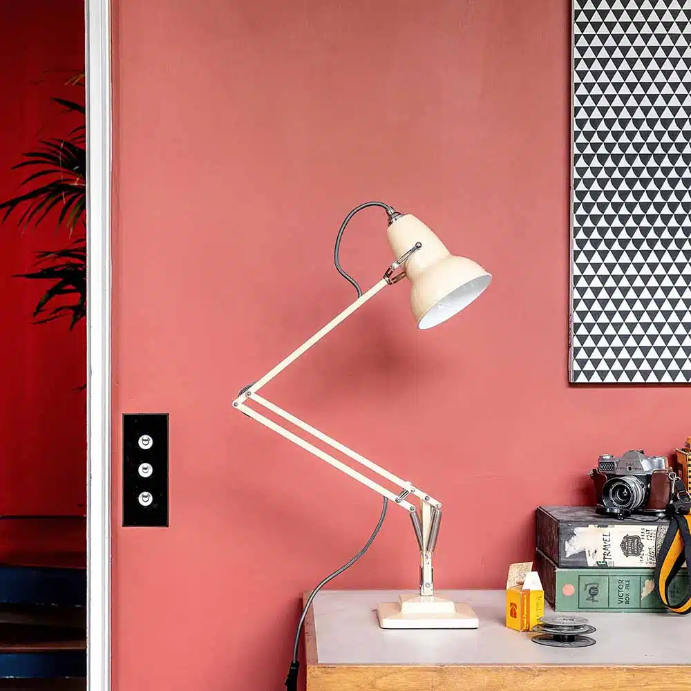 Anglepoise Light - Original 1227 Desk Lamp National Trust Edition Buttermilk Yellow - Buttermilk Yellow Finish - Aluminium shade