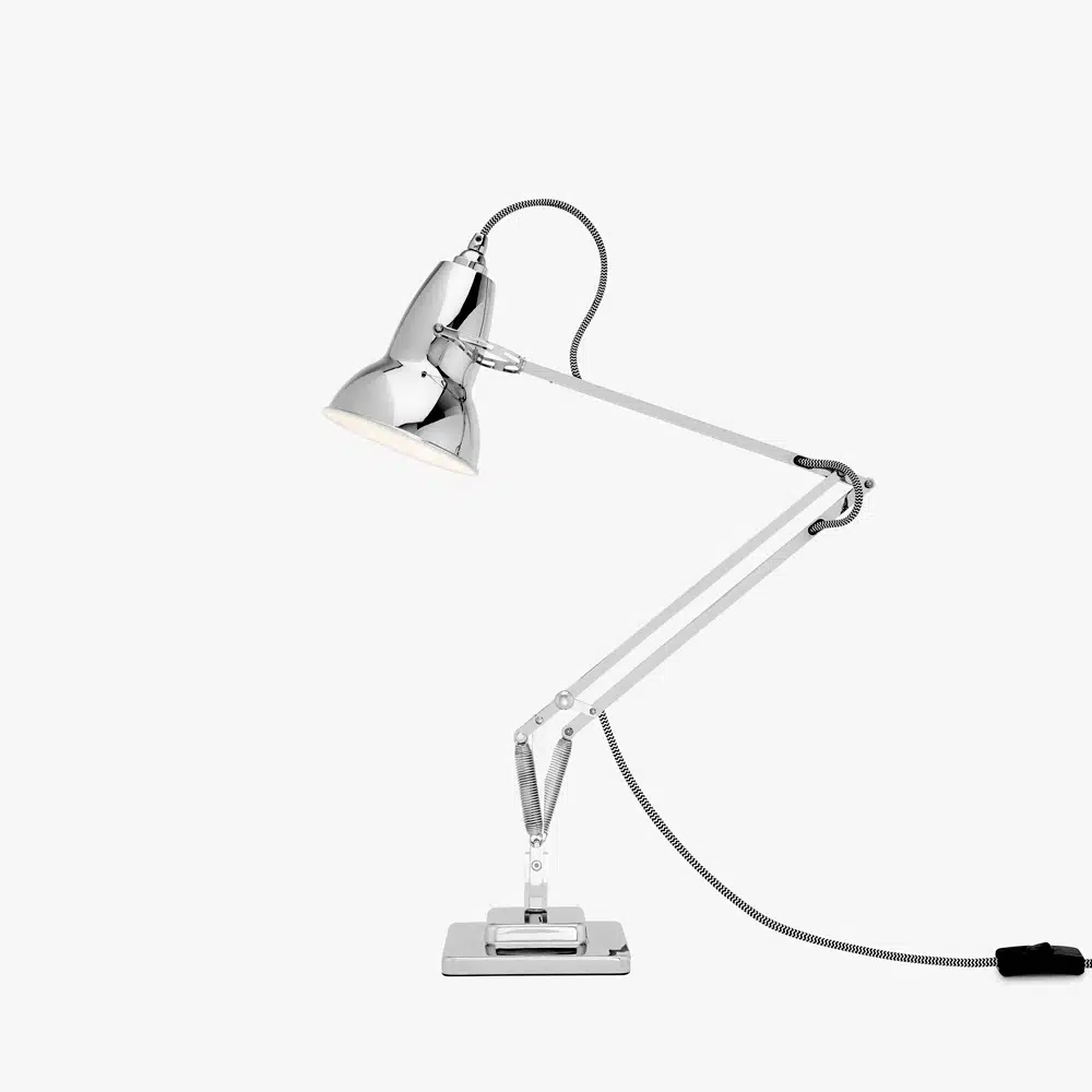 Anglepoise Light - Original 1227 Desk Lamp Bright Chrome - Bright Chrome Finish - Arms and Aluminium Shade