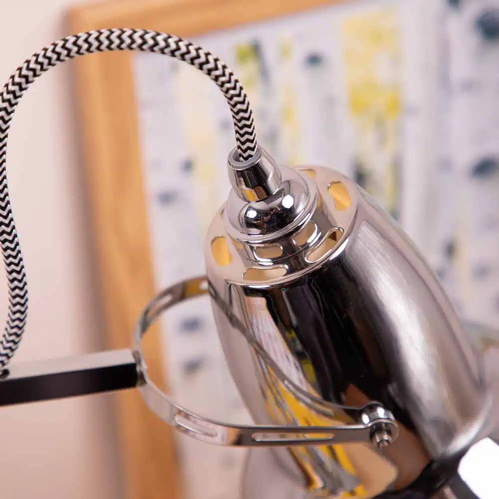 Anglepoise Light - Original 1227 Desk Lamp Bright Chrome - Bright Chrome Finish - Arms and Aluminium Shade
