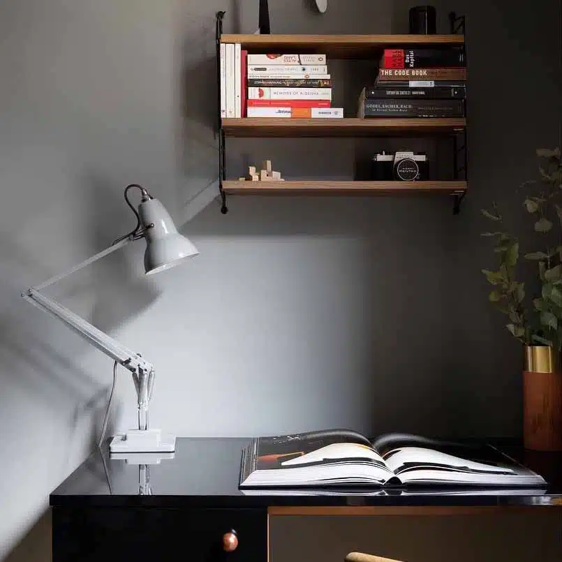Anglepoise Light - Original 1227 Desk Lamp Linen White - Linen White Finish - Arms and Aluminium Shade