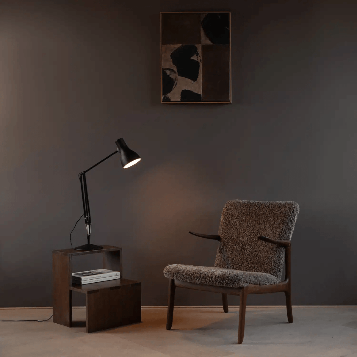 Anglepoise Light - Type 75 Desk Lamp Jet Black - Jet Black Finish - Aluminium Shade