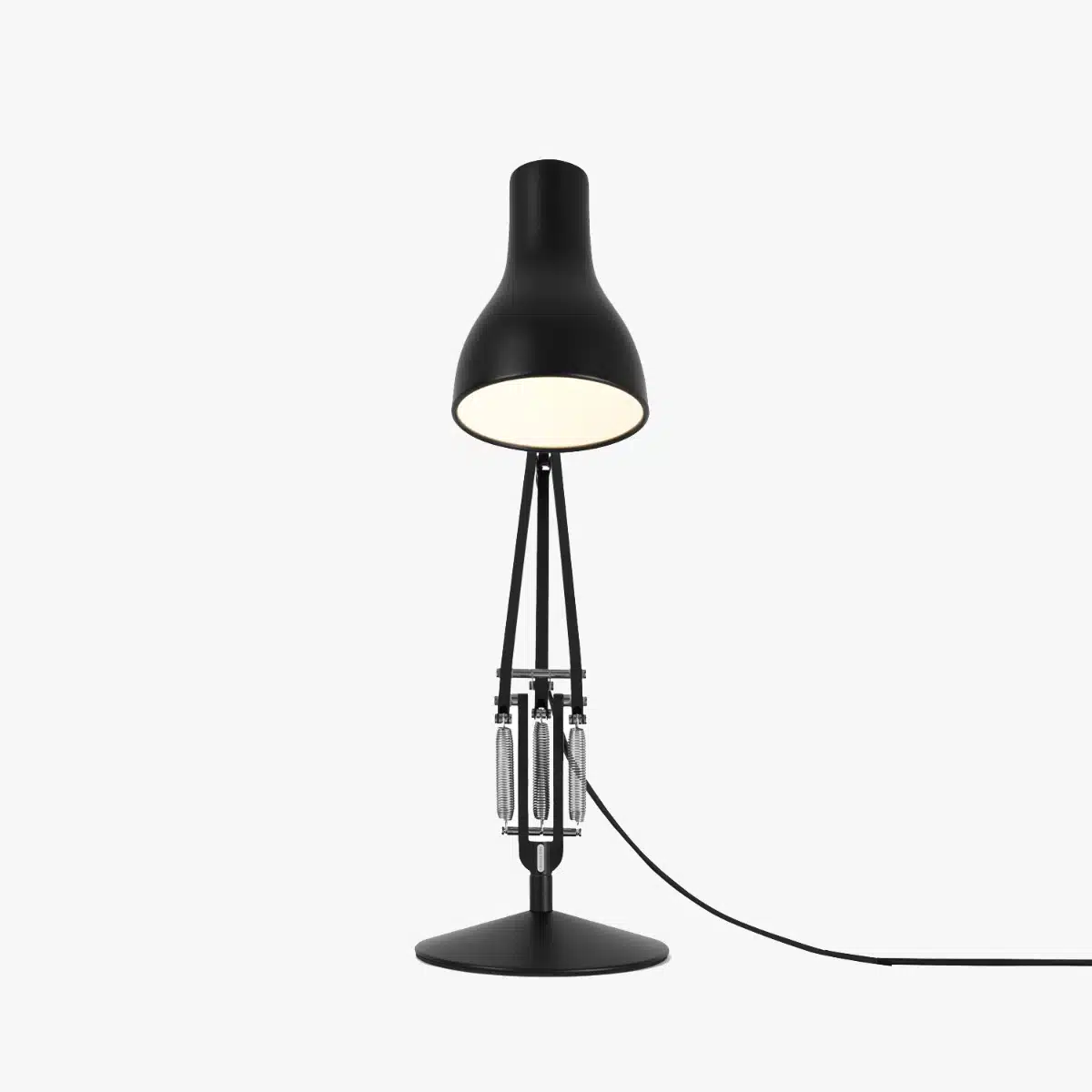 Anglepoise Light - Type 75 Desk Lamp Jet Black - Jet Black Finish - Aluminium Shade