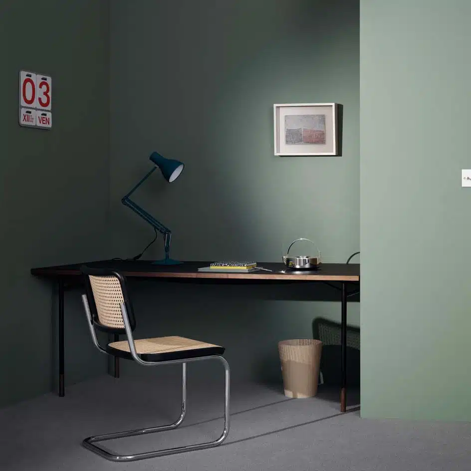 Anglepoise Light - Type 75 Desk Lamp Margaret Howell Edition Saxon Blue - Saxon Blue Finish - Arms and Aluminium Shade