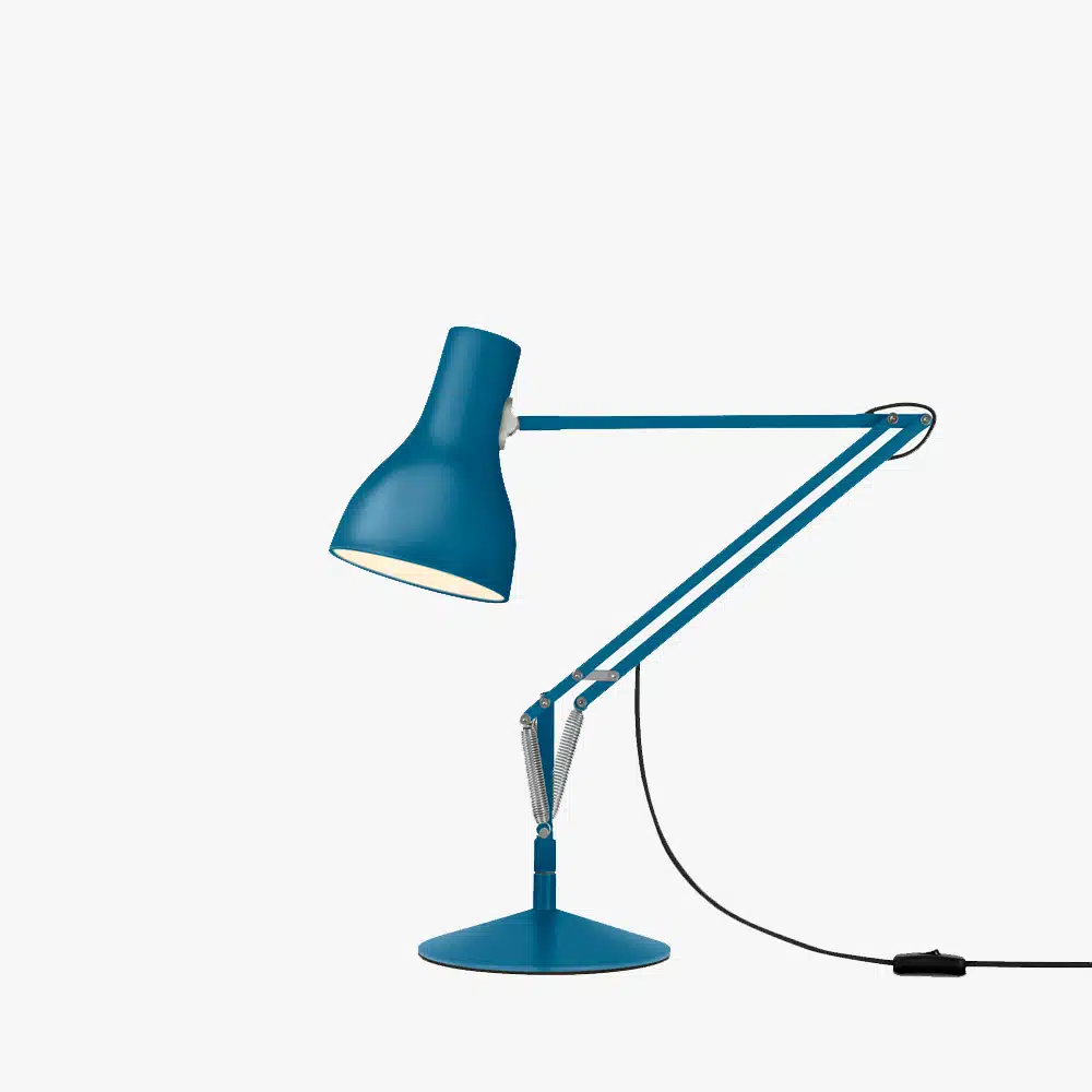Anglepoise Light - Type 75 Desk Lamp Margaret Howell Edition Saxon Blue - Saxon Blue Finish - Arms and Aluminium Shade