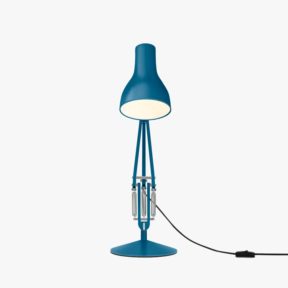 Anglepoise Light - Type 75 Desk Lamp Margaret Howell Edition Saxon Blue - Saxon Blue Finish - Arms and Aluminium Shade