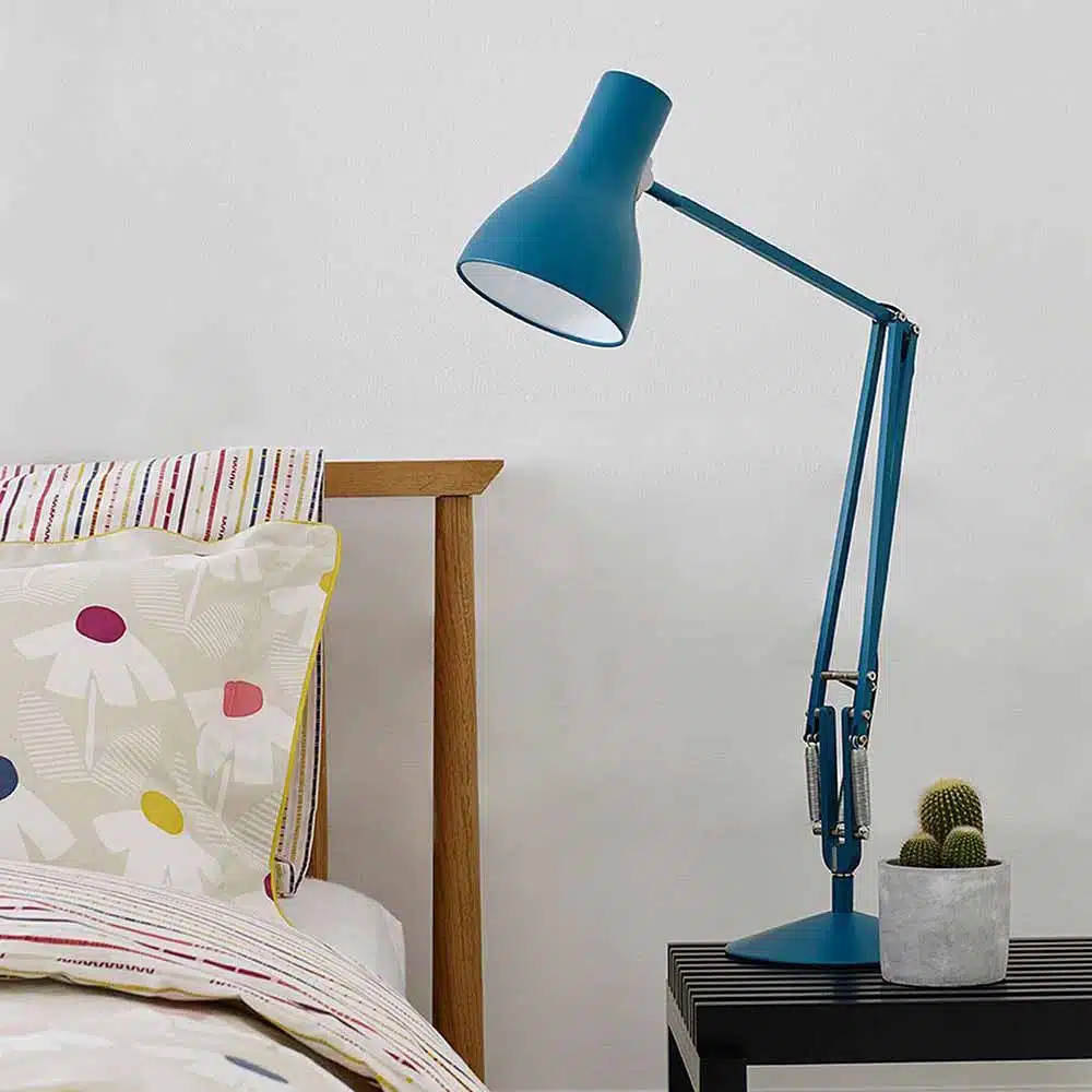 Anglepoise Light - Type 75 Desk Lamp Margaret Howell Edition Saxon Blue - Saxon Blue Finish - Arms and Aluminium Shade