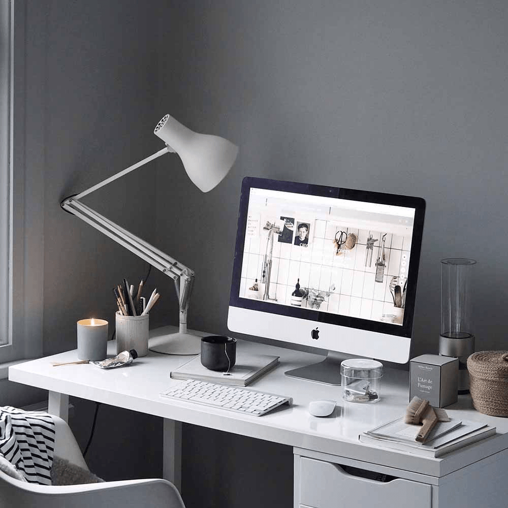 Anglepoise Light - Type 75 Desk Lamp Alpine White - Alpine White Finish - Aluminium Shade