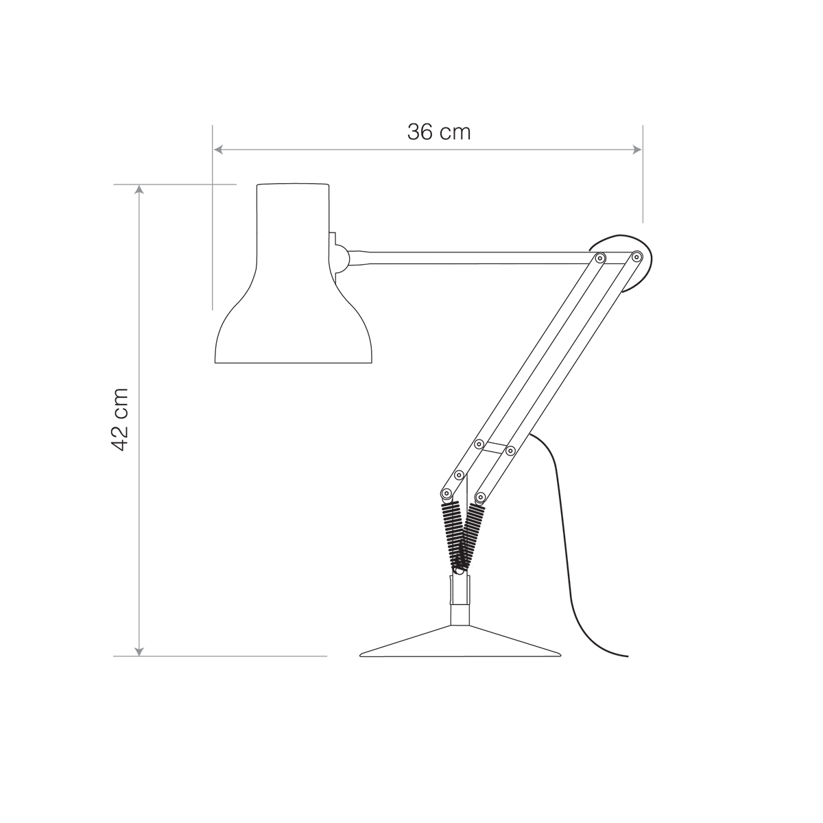 Anglepoise Light - Type 75 Mini Desk Lamp Slate Grey - Slate Grey Finish - Arms and Aluminium Shade