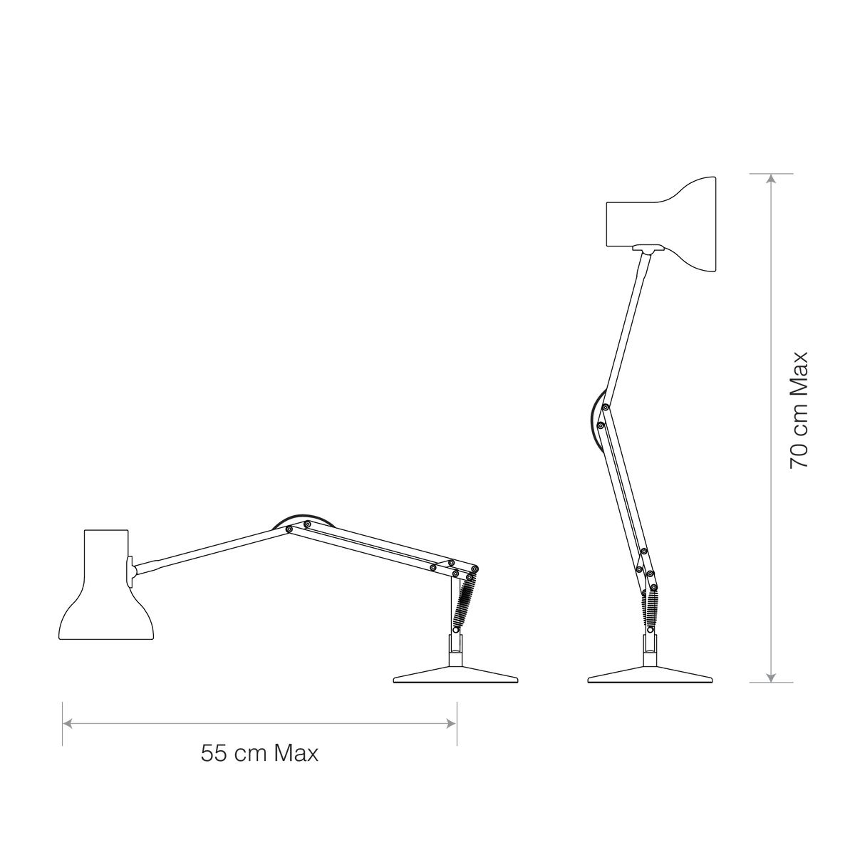 Anglepoise Light - Type 75 Mini Desk Lamp Slate Grey - Slate Grey Finish - Arms and Aluminium Shade