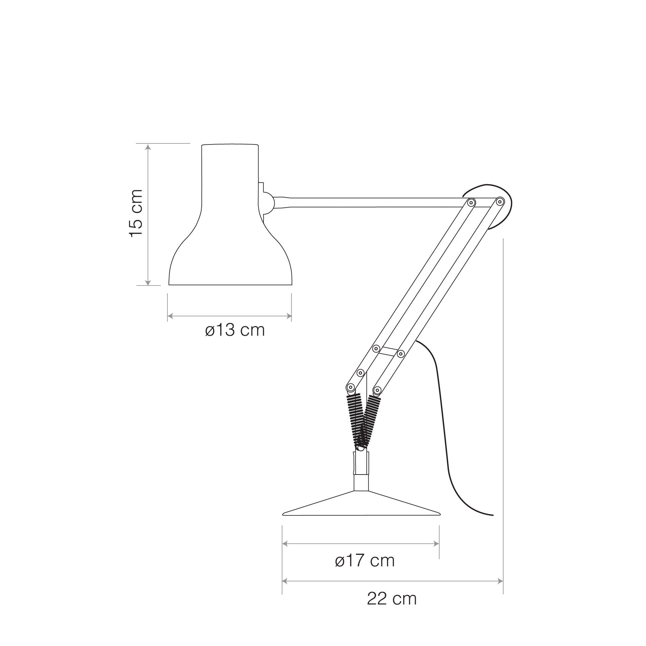 Anglepoise Light - Type 75 Mini Desk Lamp Alpine White - Alpine White Finish - Arms and Aluminium Shade