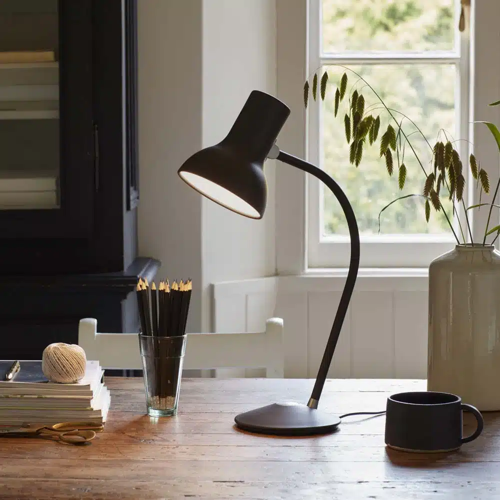 Anglepoise Light - Type 75 Mini Table Lamp Black Umber - Black Umber Finish - Aluminium Shade and Base Cover